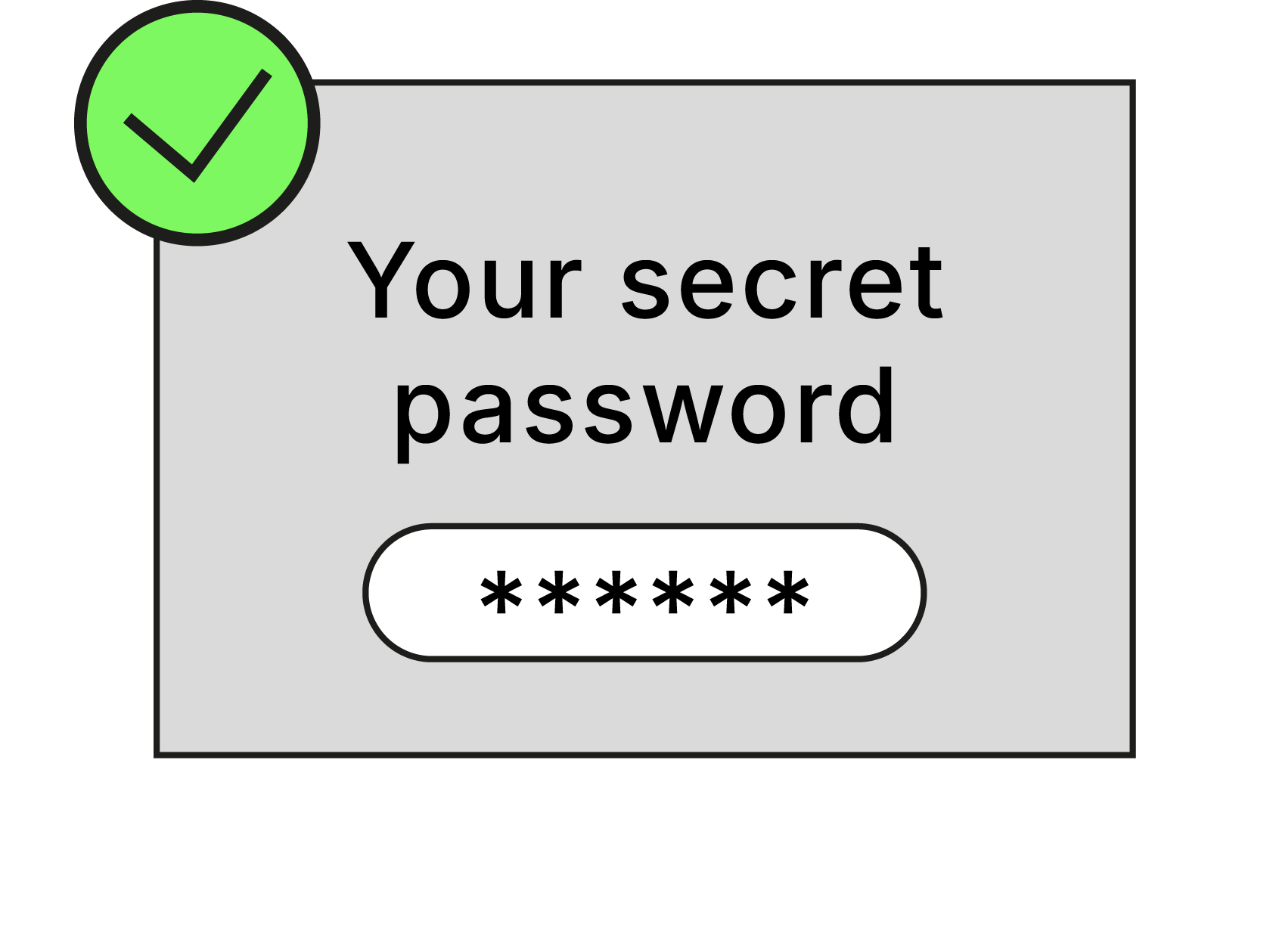 Secret password display